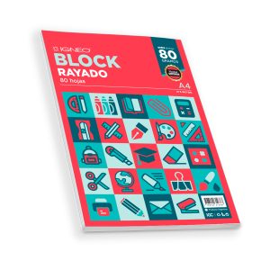 Block  IGC A4 Rayado