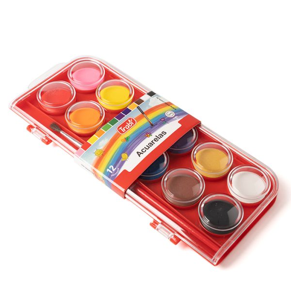 Acuarela de 12 pastillas Trabi