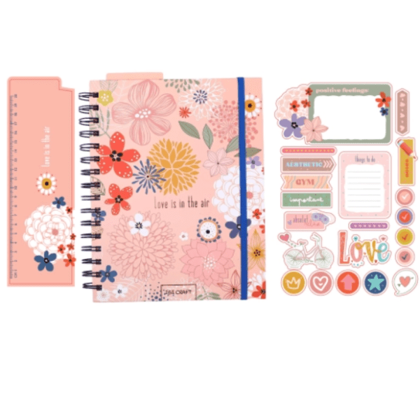 CUADERNO SPIRIT ESPIRAL 150hjs + STICKERS + REGL