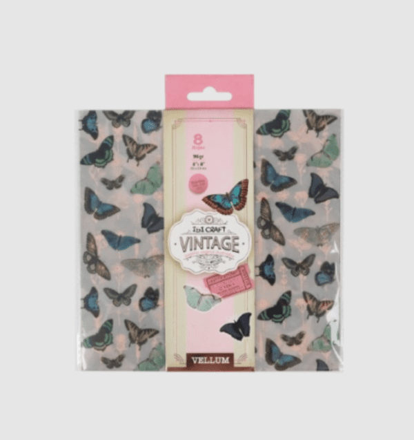 IBICRAFT PAPEL VELLUM 20*20cm 96grs 8Hjs VINTAGE