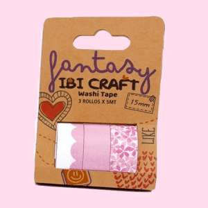 WASHI TAPE DISPLAY 3 ROLLOS de 5mts