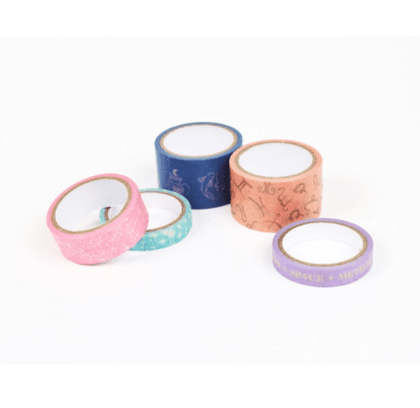 WASHI TAPE BOX 5 ROLLOS de 4mts COLECCION ASTROLOG - Imagen 2
