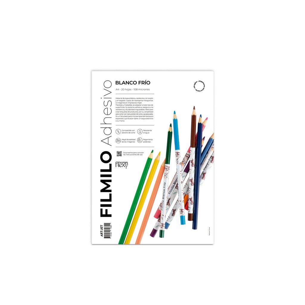 Filmilo Adhesivo Blanco Frio x 20
