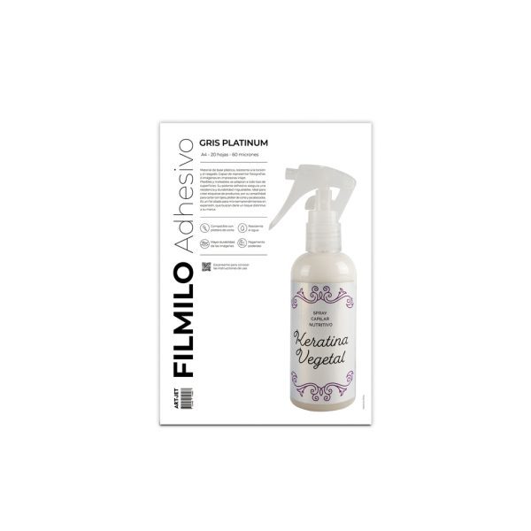 Filmino  Adhesivo Gris PLatinum x 20