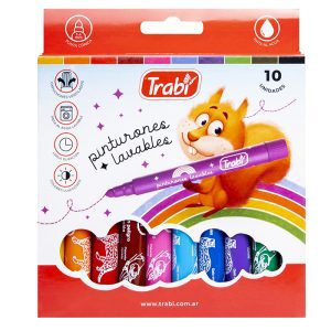 MARCADOR TRABI PINTURON BORRABLE X 9 + 1 COLORES