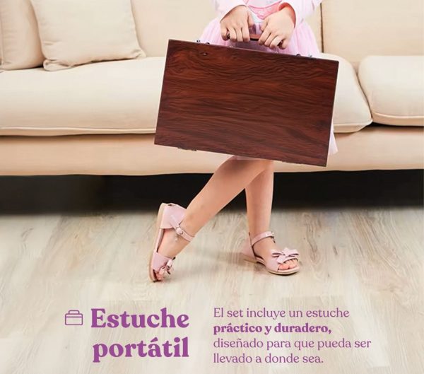 Set de Arte Maletin Madera - Imagen 6