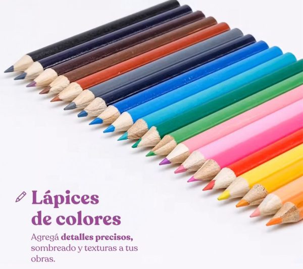 Set de Arte Maletin Madera - Imagen 4