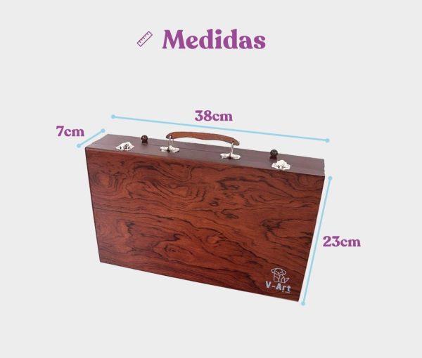 Set de Arte Maletin Madera - Imagen 7