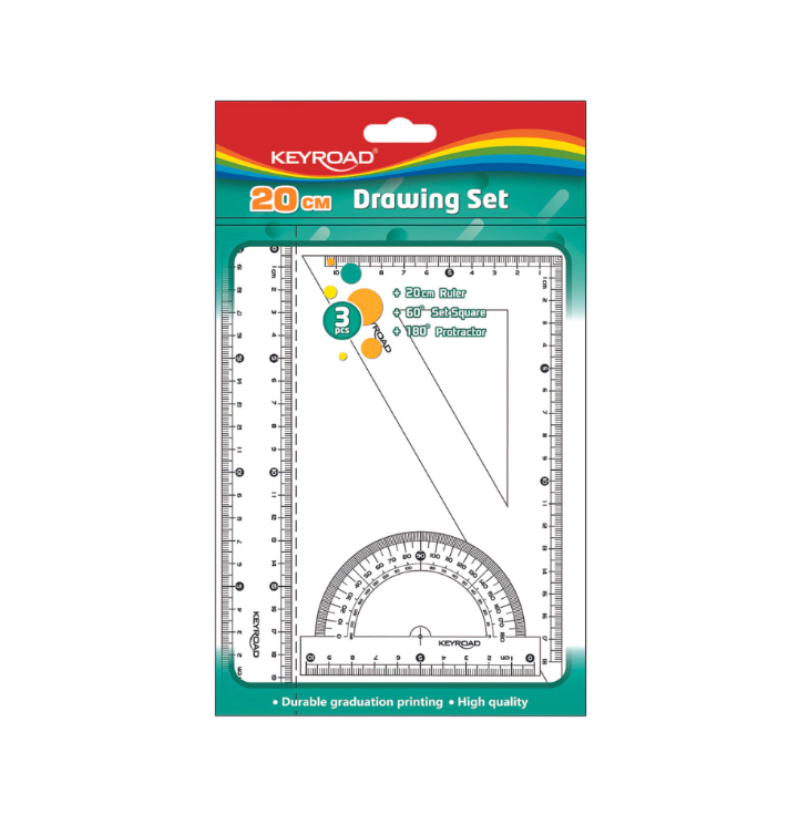 SET DE GEOMETRIA 20 cm x 3 PIEZAS