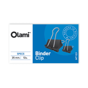 APRETADOR BINDER CLIP 25 mm. Caja x 12
