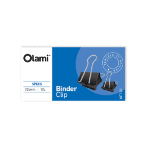 APRETADOR BINDER CLIP 32 mm. Caja x 12 un
