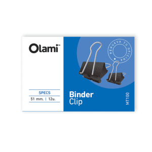 APRETADOR BINDER CLIP 51 mm. Caja x 12