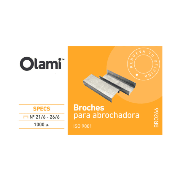BROCHES N° 26/6 (Cajita x 1.000 broches) olami