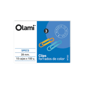 CLIP COLOR Nº 3 28 mm Cj x 100 un