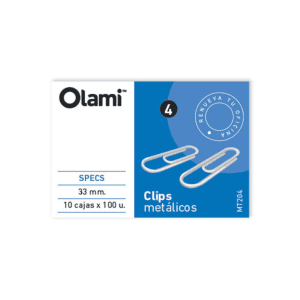 CLIP METAL. Nº 4 33 mm Cj x 100