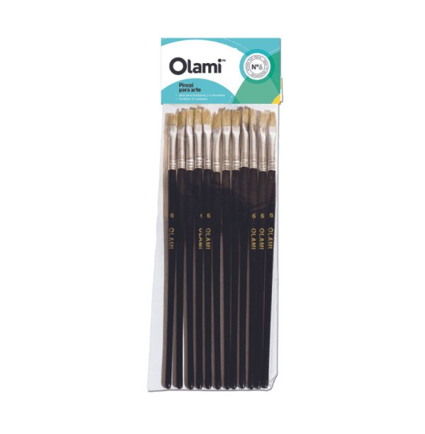PINCEL ESCOL CHATO CERDA Nº 14  Olami