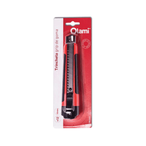 TRINCHETA C/GRIP GOMA GUIA METAL 18mm.