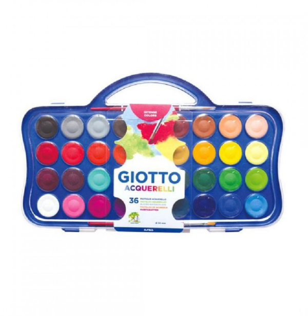 Acuarela Giotto X 36 Colores Valija + 2 Pinceles