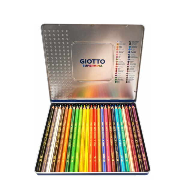 Lapiz Color Giotto Supermina X24u. Lata - Imagen 2