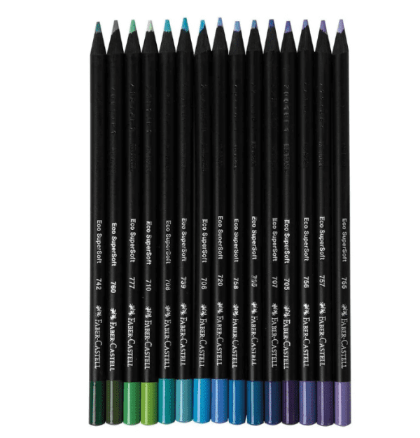 LAPICES FABER CASTELL X 15 SUPER SOFT TONOS FRIOS - Imagen 3