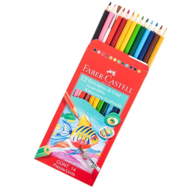 Lapiz Color Faber Acuare Ecolapiz X12u. Largo - Imagen 2