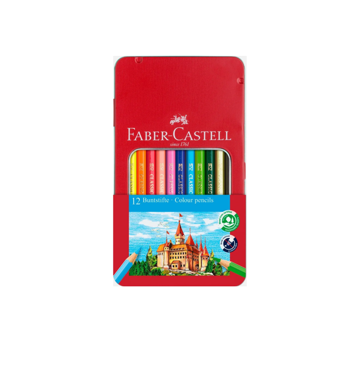 Lapiz Color Faber Castell Hexagonal Lata X12u.