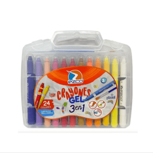 Crayones Ezco Valija Gel X 24 + Pincel