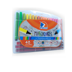 Marcadores Ezco Triangulares X 48 Colores