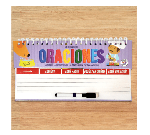 LIBRO MOVIL BARCO DE PAPEL ORACIONES C/MARCADOR P/