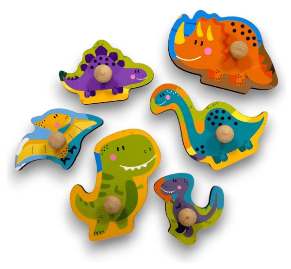 MIS PRIMEROS ENCASTRES BARCO DE PAPEL DINOS - Imagen 3