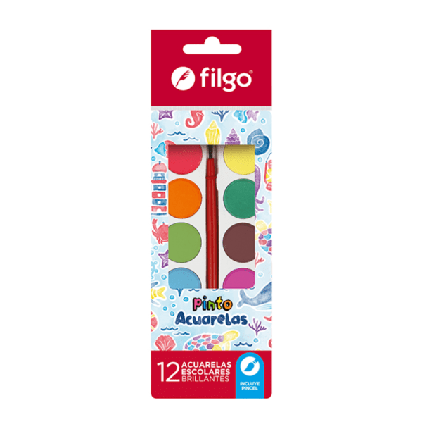 Acuarela Filgo Escolar X 12 Colores