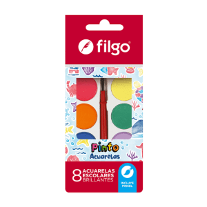 Acuarela Filgo Escolar X 8 Colores
