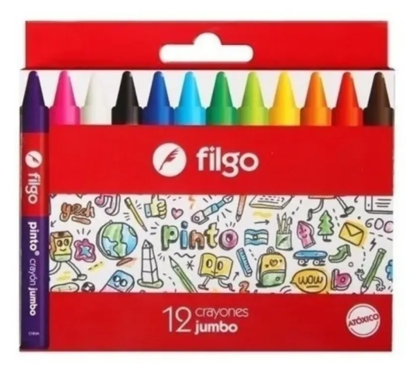 Crayon De Cera Filgo Pinto Jumbo X12u