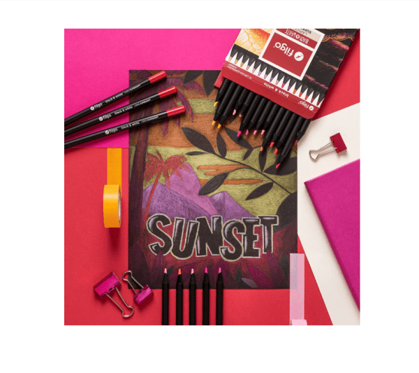 Lapices Filgo Black&white Tonos Sunset Supersoft - Imagen 2