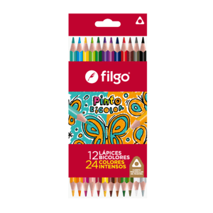 Lapiz Color Filgo Pinto Bicolor X 12u.