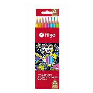 Lapiz Color Filgo Pinto Fluo X 8u.