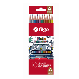 Lapiz Color Filgo Pinto Metalizado X 10u.
