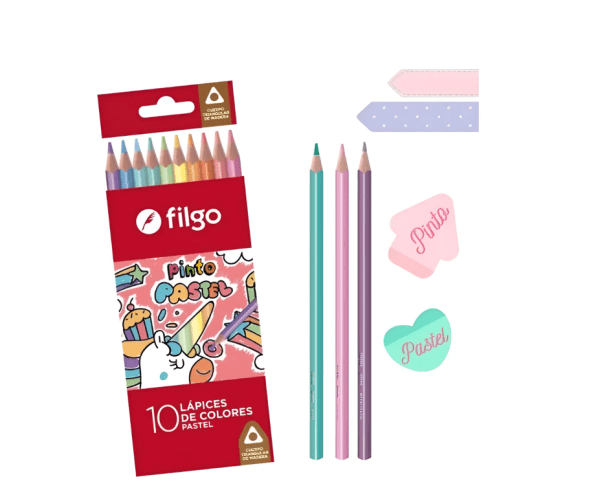 Lapiz Color Filgo Pinto Pastel X 10u. - Imagen 3