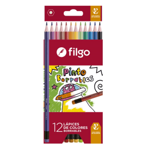 Lapiz Color Filgo X12u. Largos Borrables