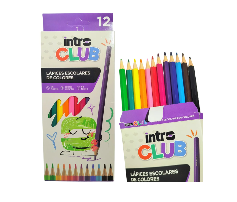 Lapiz Color Intro Club X12u. Largos