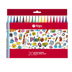 Marcador Escolar Filgo V/colores X20u