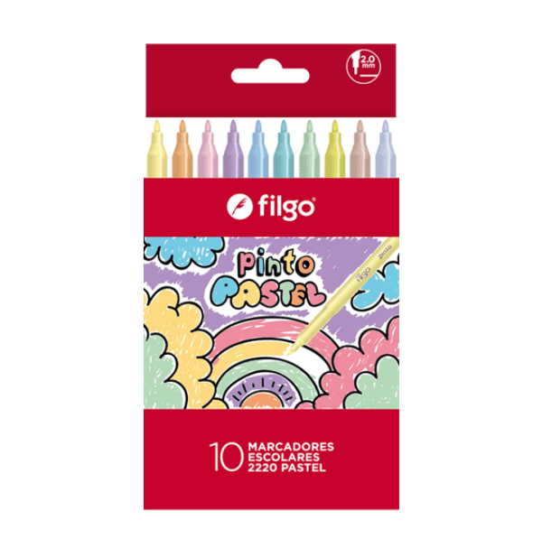 Marcador Filgo Pinto Estuche X10u. Pastel