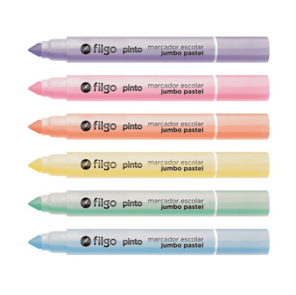 Marcador Filgo Pinto Jumbo Pastel X6 - Imagen 2