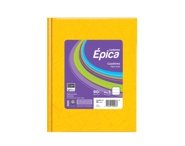 Cuaderno Epica Forrado Numero 1 90gr X48h Rayado