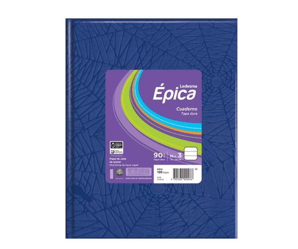 Cuaderno Epica Numero 3 Forrado 90gr T/c X48h