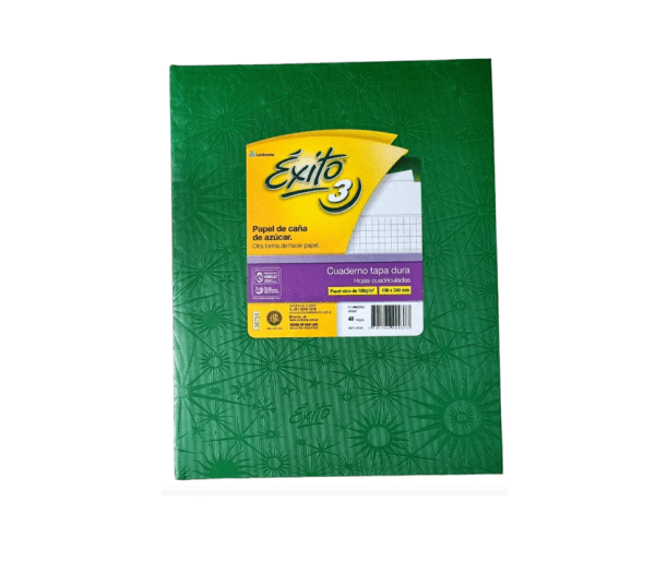 Cuaderno Exito Numero 3 Forrado X48h Cuadric Roj