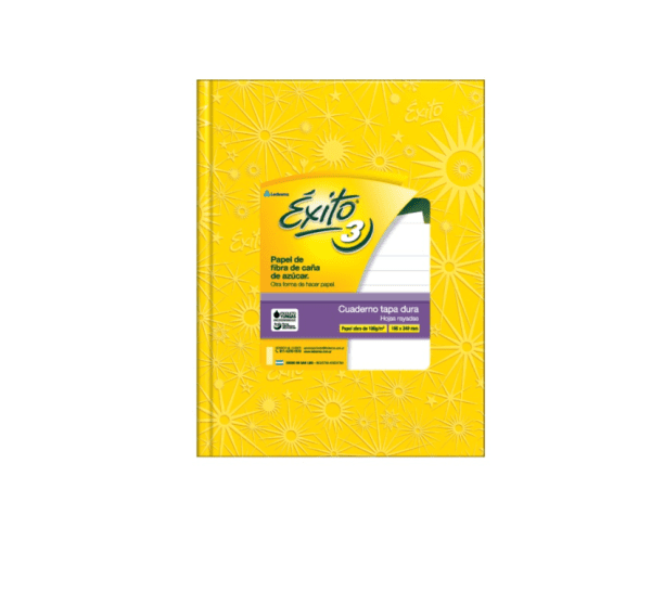Cuaderno Exito Numero 3 Forrado X48h. Rayado Roj