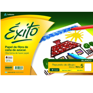 Repuesto De Dibujo Exito N°5 Blanco X 8h.
