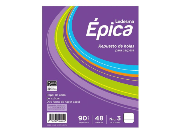 Repuesto Escolar Epica N°3 48h