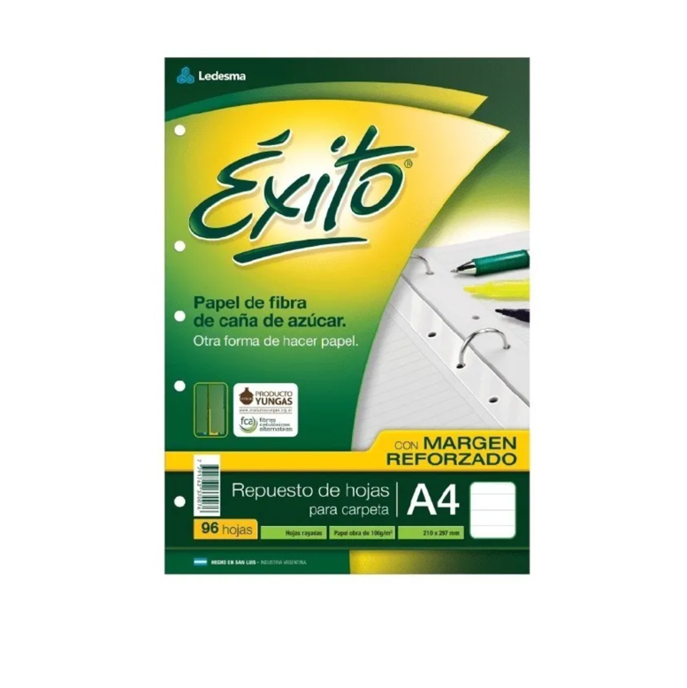 Repuesto Exito C/margen Reforzado A4 X 96